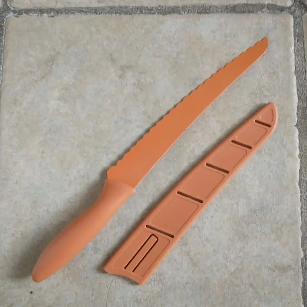 KAI Pure Komachi 2 Bread Knife w/ Cover High Carbon Steel Orange 8